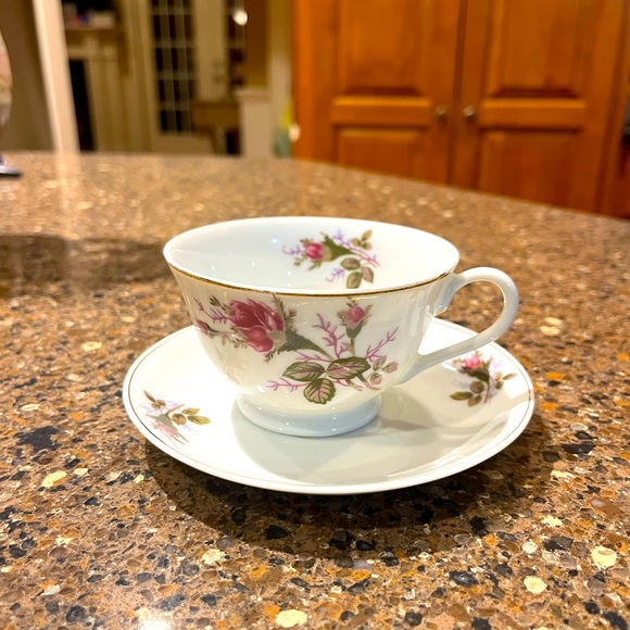 Rose Teacup and Saucer Antique - Picture 2 of 2